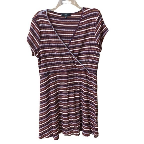 Vibe Sportswear Stripped Flare Dress 3X NWT - Picture 1 of 7